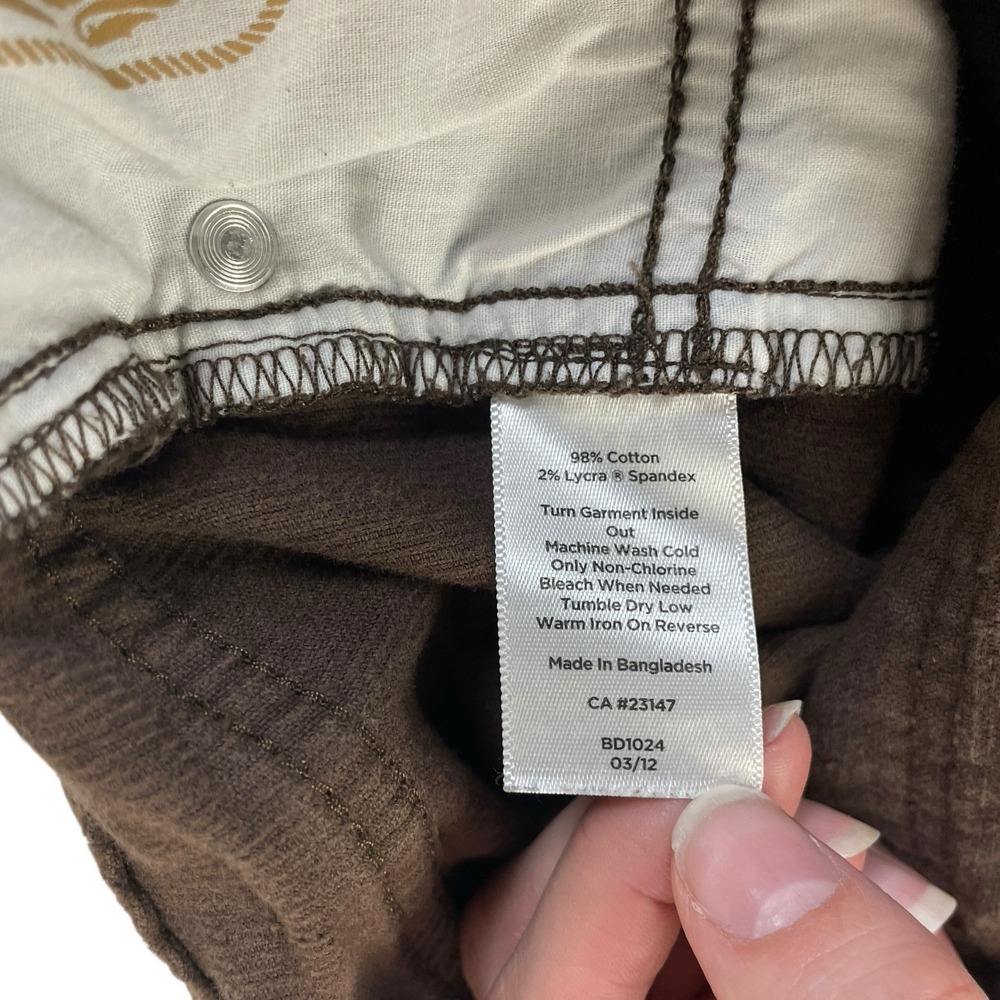 Talbots Petite Brown Corduroy Pants Heritage 14 Petite Fall Classic - Picture 6 of 9